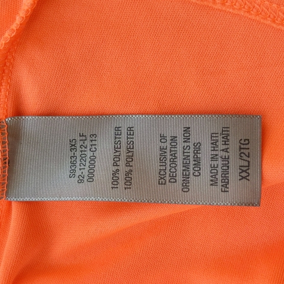 C9 by Champion Pleated V Neck Athletic Workout Top XXL Tangerine - Picture 5 of 11